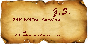 Zákány Sarolta névjegykártya